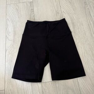 90 Degree High Waisted 7” Black Bike Shorts